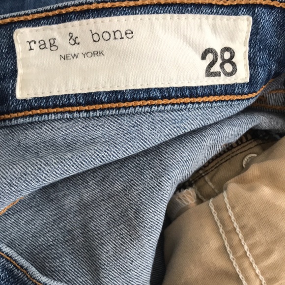 Rag & bone New York size 28 blue denim jeans USA made tuxedo high waist skinny - Picture 3 of 6